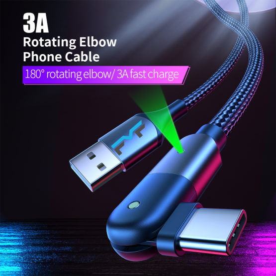 OPLAADKABEL – 180 GRADEN ROTEREND – USB-C AANSLUITING