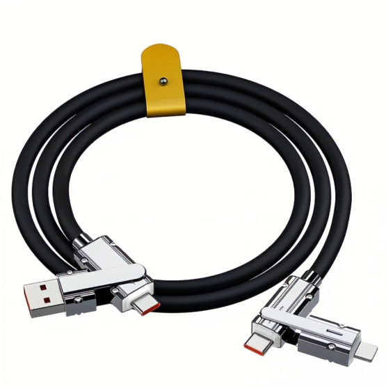 TULIN – 4-IN-1 – USB-C/IPHONE – LAADKABEL – RVS