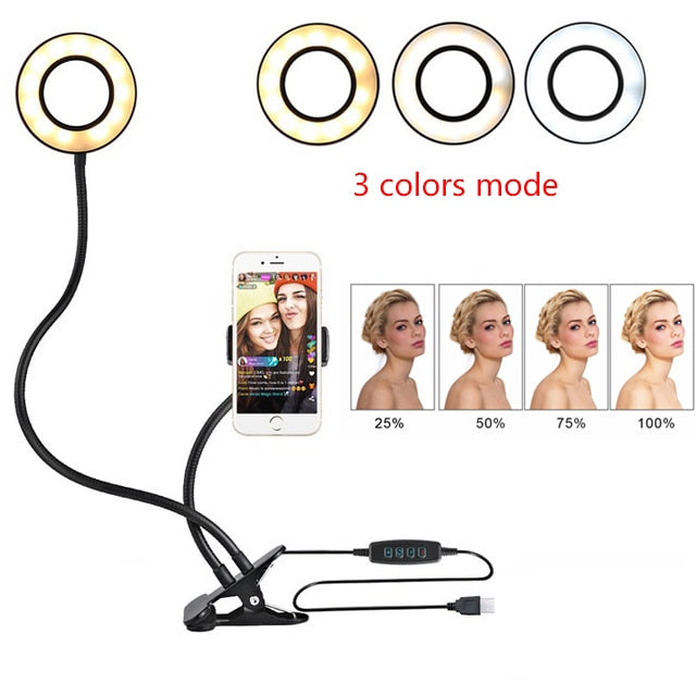 LED Selfie Ring voor telefoon en licht