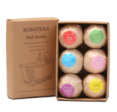 6 stuks Organische Bath Bombs