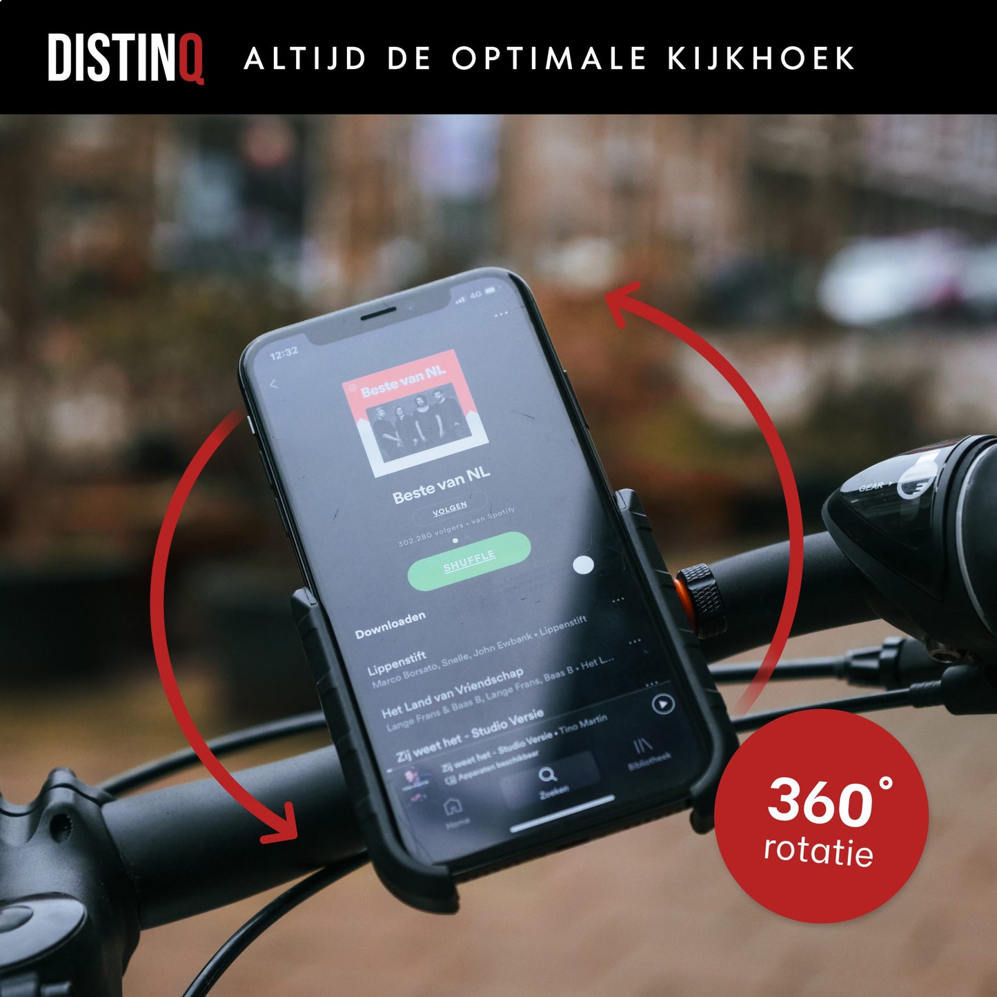 DistinQ Telefoonhouder voor fiets en motor 360°