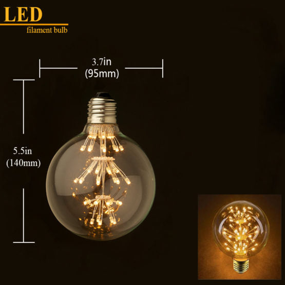 LED LAMP VINTAGE BOLVORMIG GROOT – DIMBAAR – E27-3W