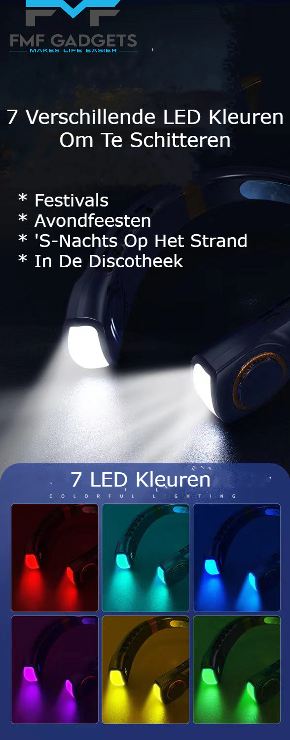 NEK VENTILATOR –  5 STANDEN - LED VERLICHTING