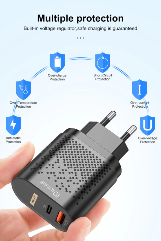 PD 20W SNELLADER – USB-C ADAPTER